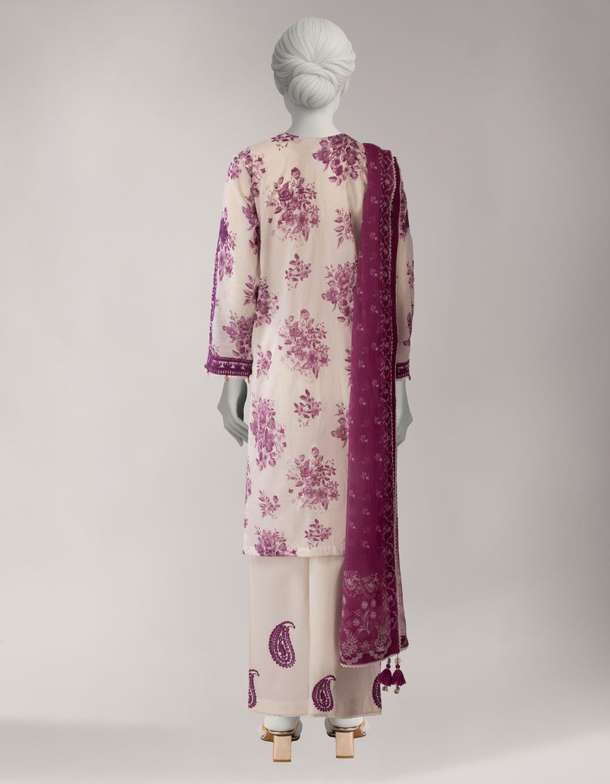 MULTICOLOR LAWN EMBROIDERED UNSTITCHED 3PC