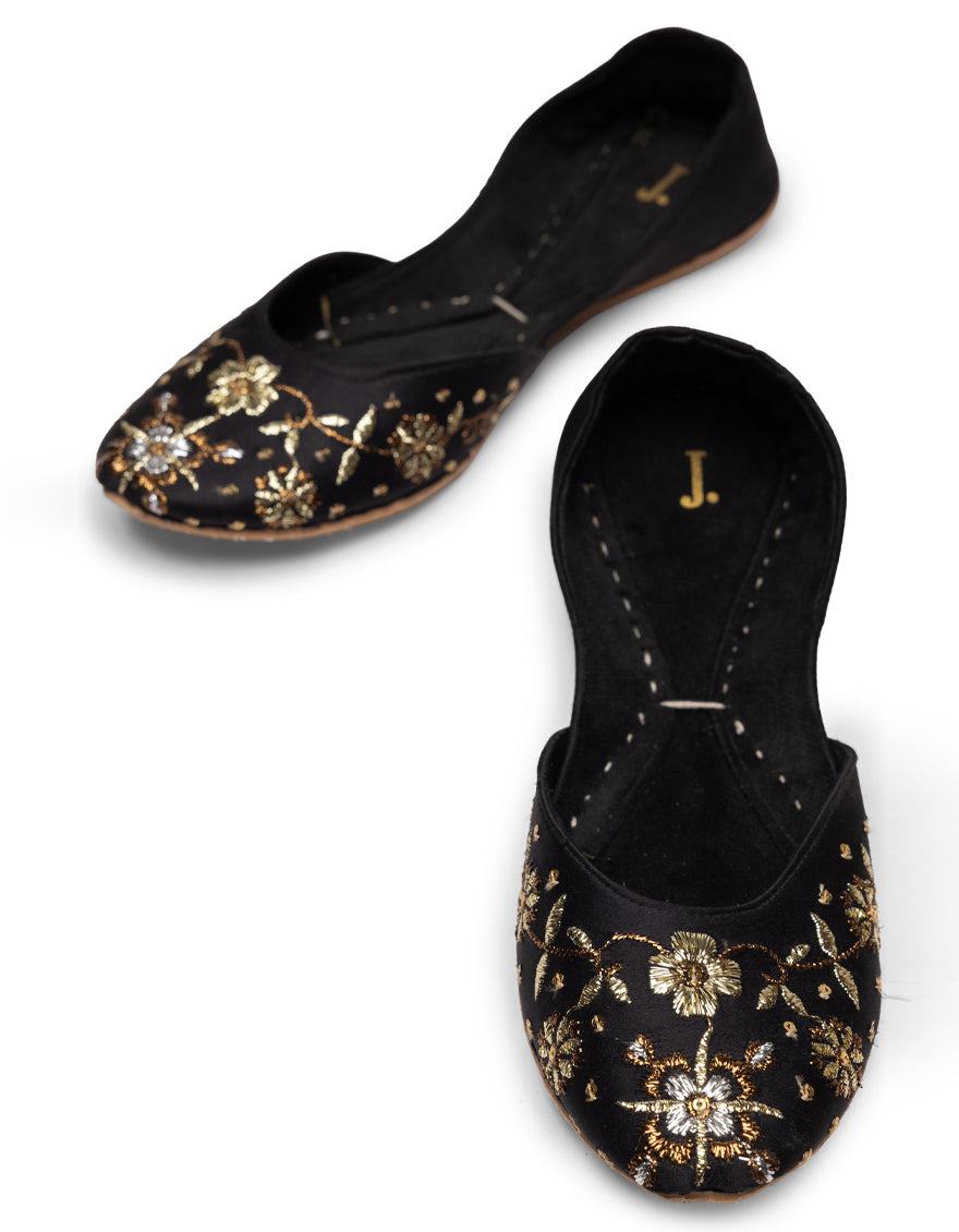 Black Suede Khussa