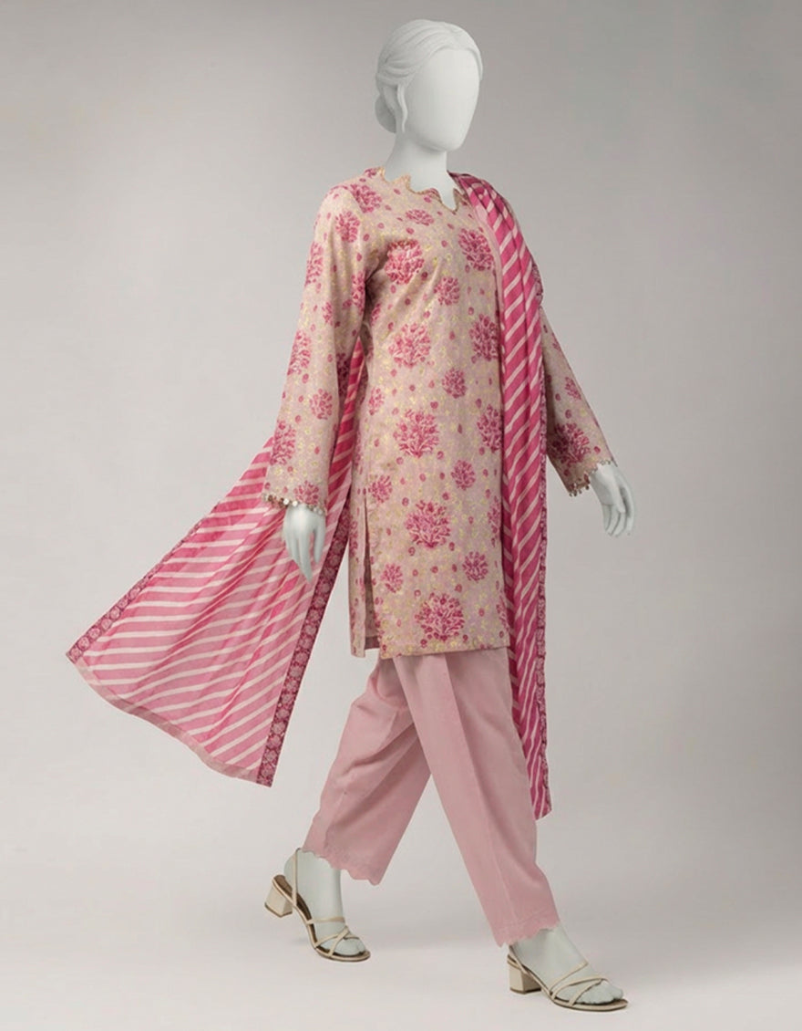 MULTICOLOR LAWN PRINTED UNSTITCHED 3PC