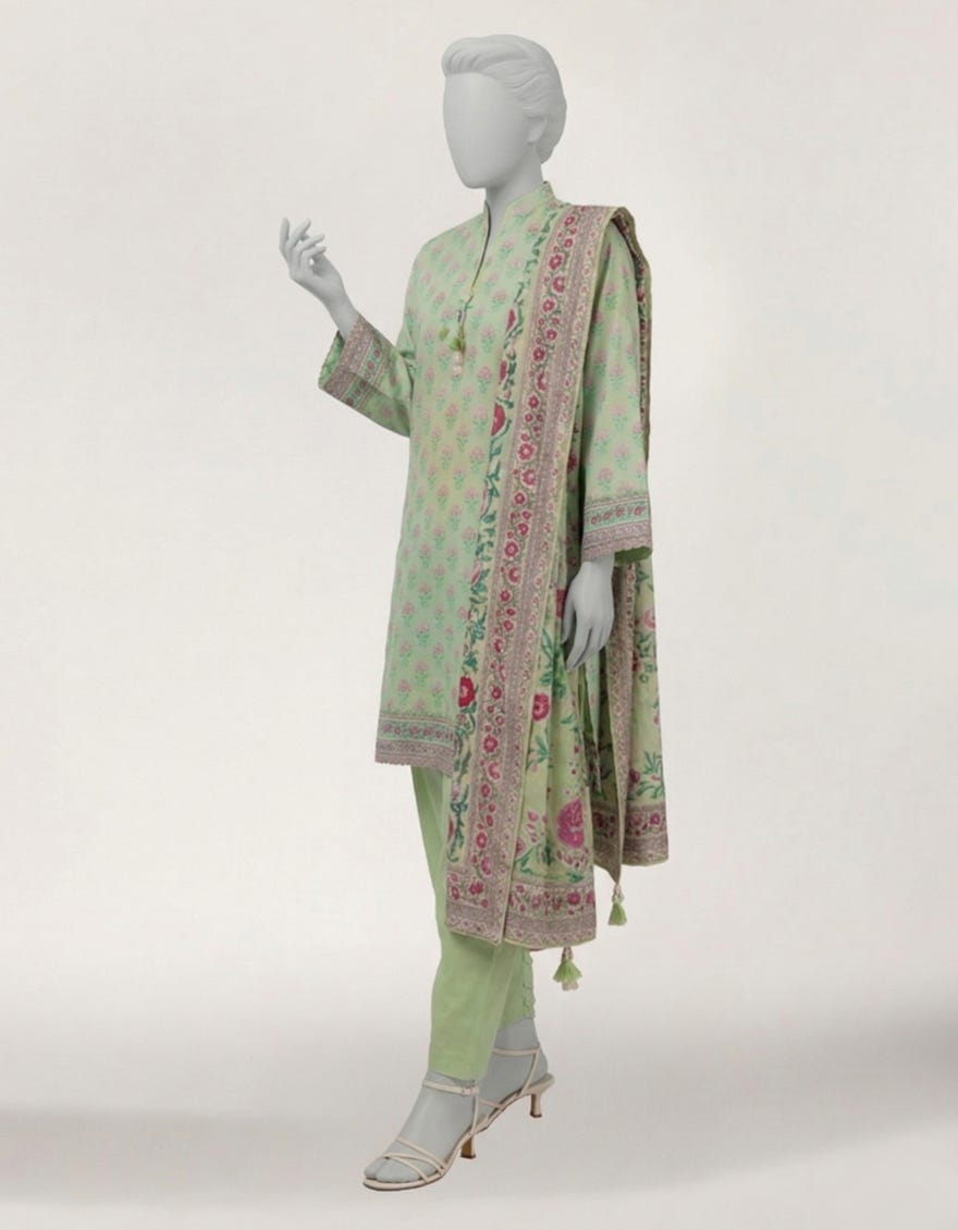 MULTICOLOR LAWN PRINTED UNSTITCHED 3PC