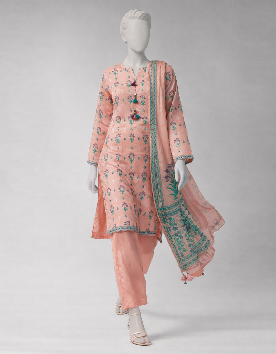MULTICOLOR LAWN PRINTED UNSTITCHED 3PC