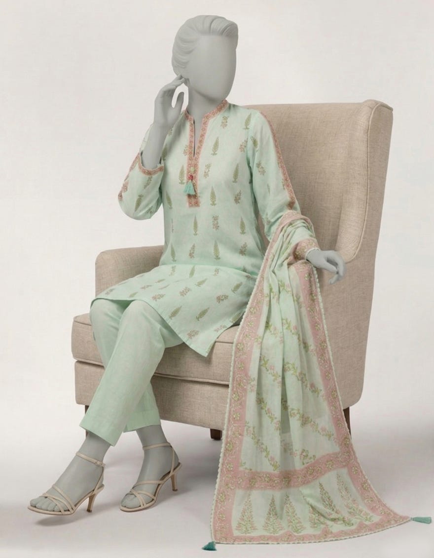 MULTICOLOR LAWN PRINTED UNSTITCHED 3PC