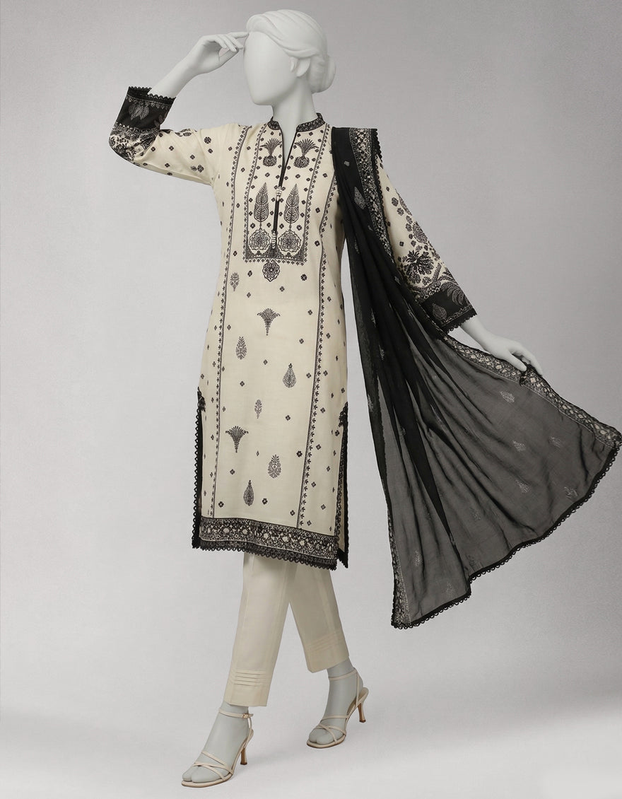 MULTICOLOR LAWN PRINTED UNSTITCHED 3PC