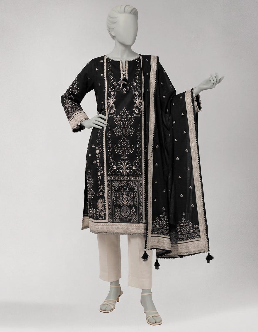 MULTICOLOR LAWN PRINTED UNSTITCHED 3PC