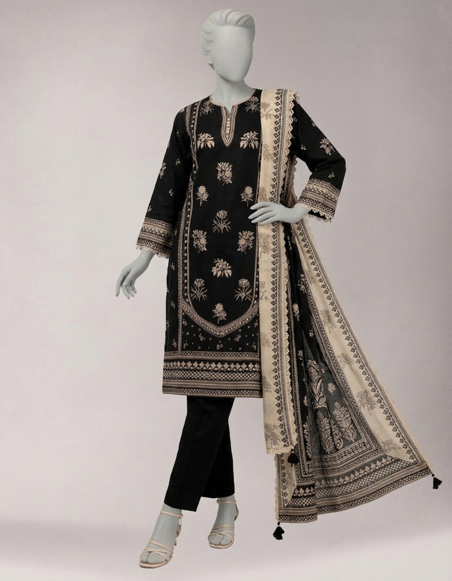 MULTICOLOR LAWN PRINTED UNSTITCHED 3PC