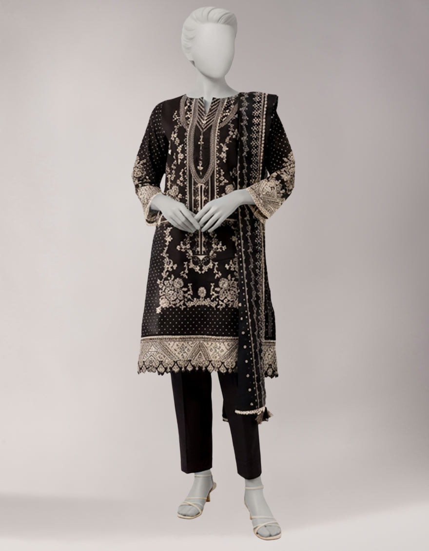 MULTICOLOR LAWN PRINTED UNSTITCHED 3PC
