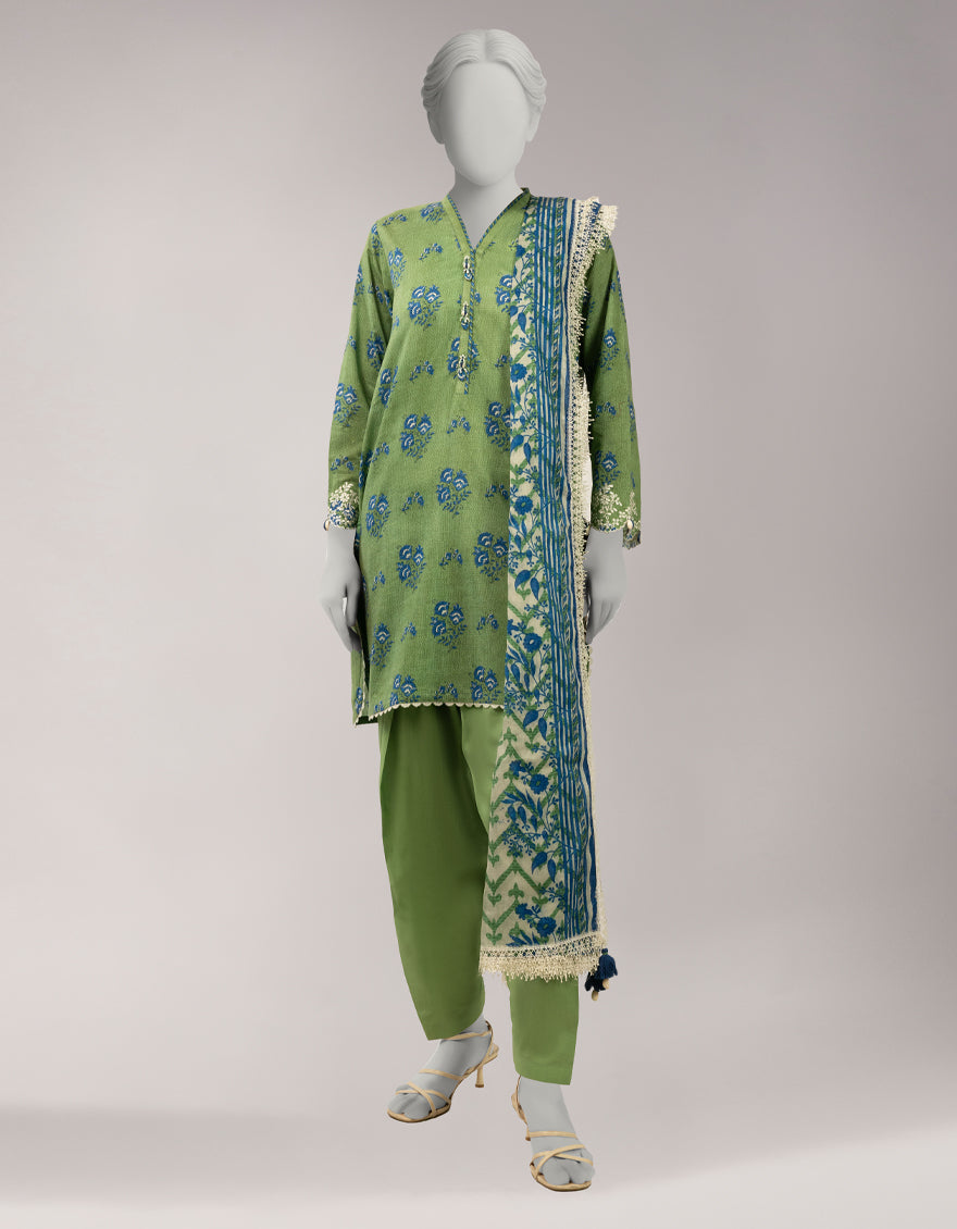 MULTICOLOR LAWN PRINTED UNSTITCHED 3PC