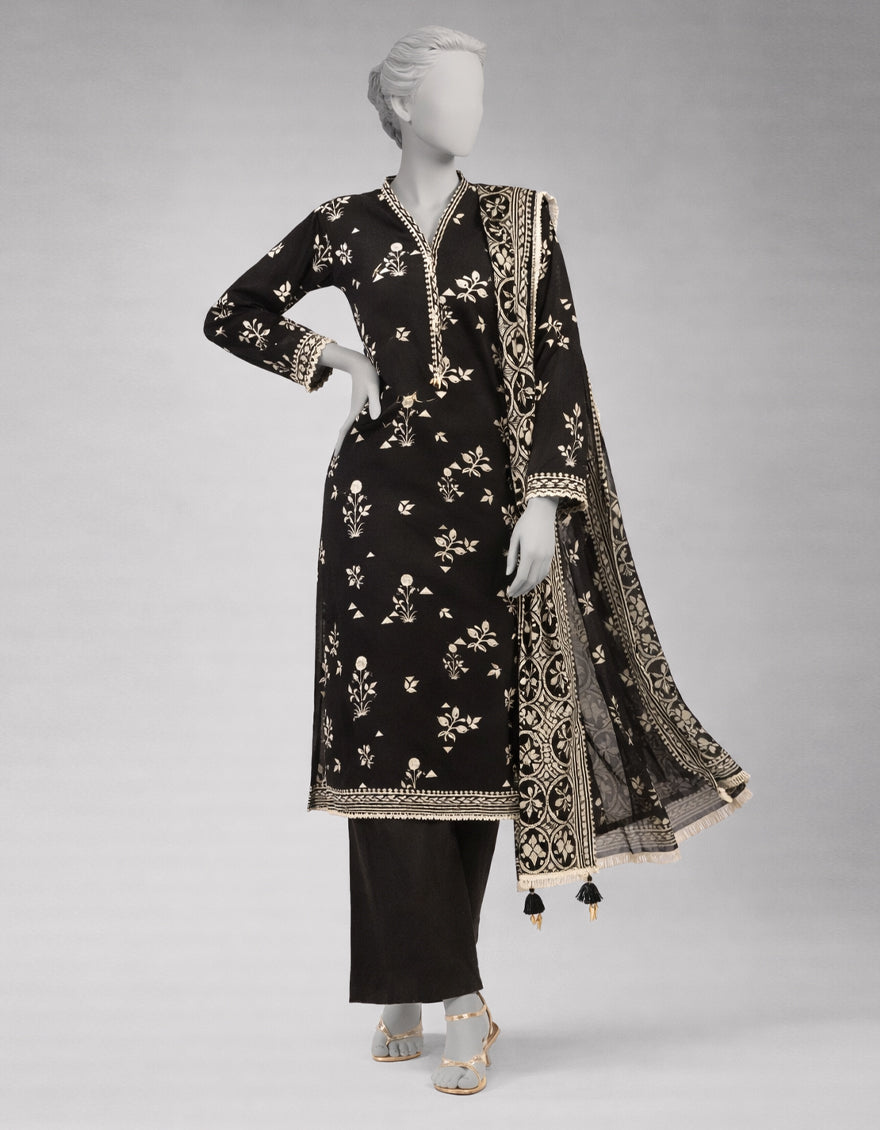 MULTICOLOR LAWN EMBROIDERED UNSTITCHED 3PC