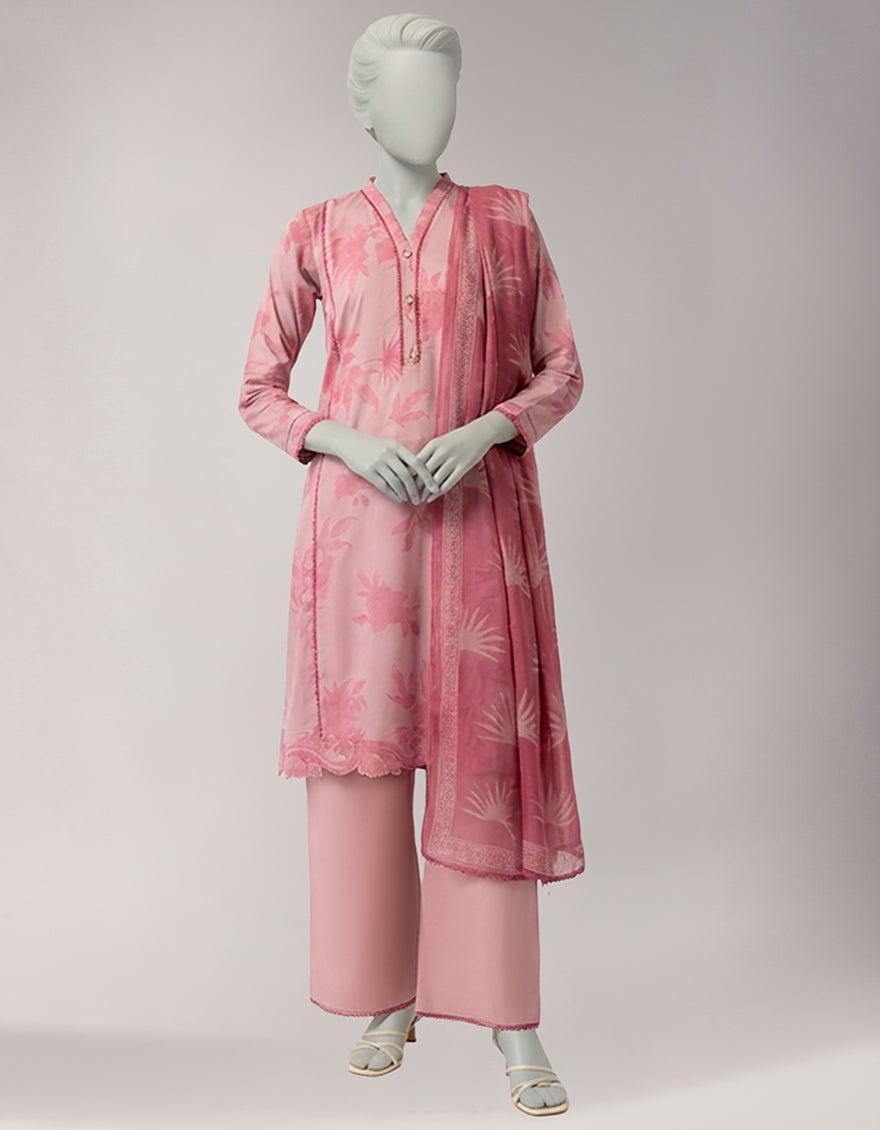 MULTICOLOR LAWN EMBROIDERED UNSTITCHED 3PC