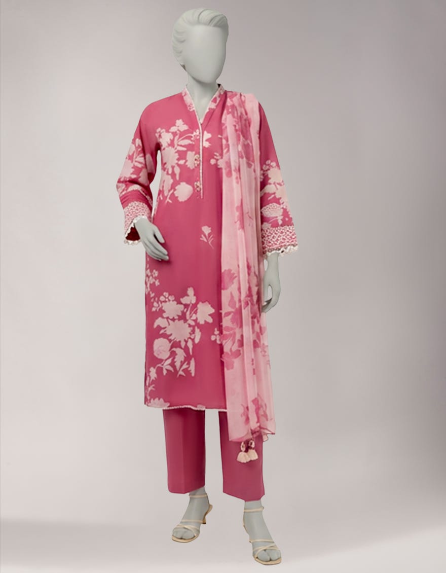 MULTICOLOR LAWN EMBROIDERED UNSTITCHED 3PC