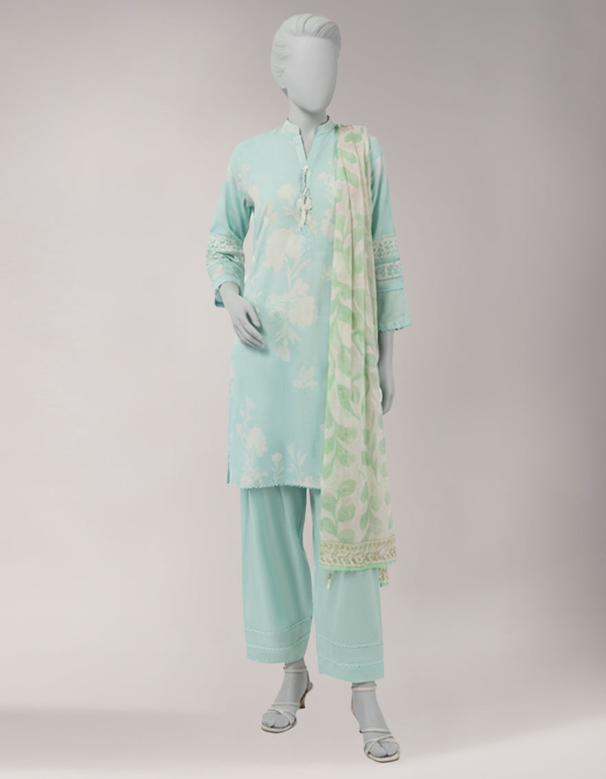 MULTICOLOR LAWN EMBROIDERED UNSTITCHED 3PC