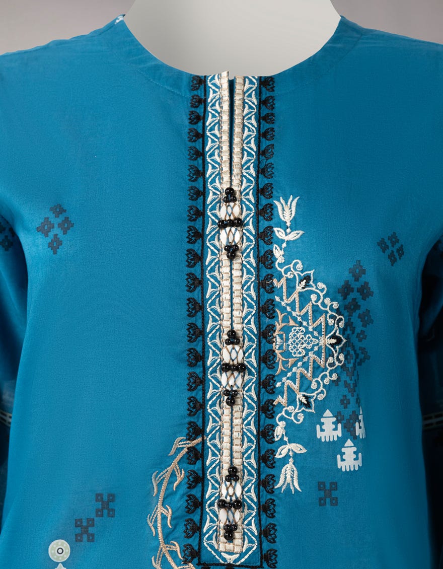 MULTICOLOR LAWN EMBROIDERED UNSTITCHED 3PC