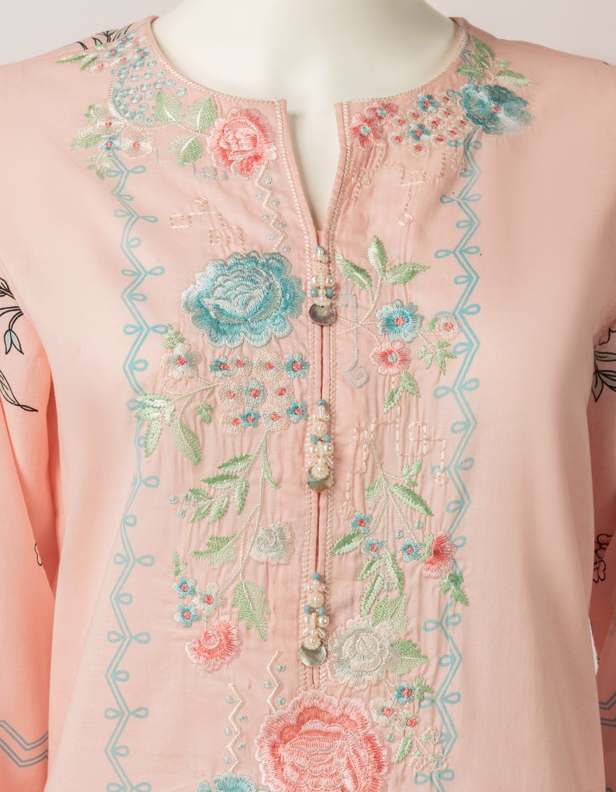 MULTICOLOR LAWN EMBROIDERED UNSTITCHED 3PC