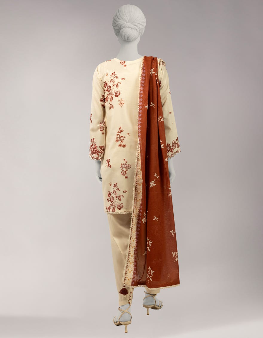 MULTICOLOR LAWN EMBROIDERED UNSTITCHED 3PC