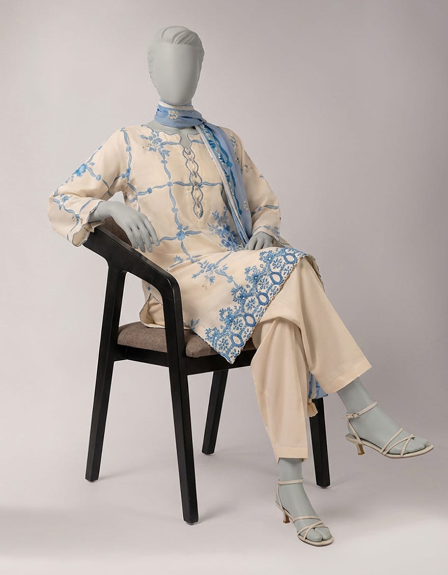 MULTICOLOR LAWN EMBROIDERED UNSTITCHED 3PC