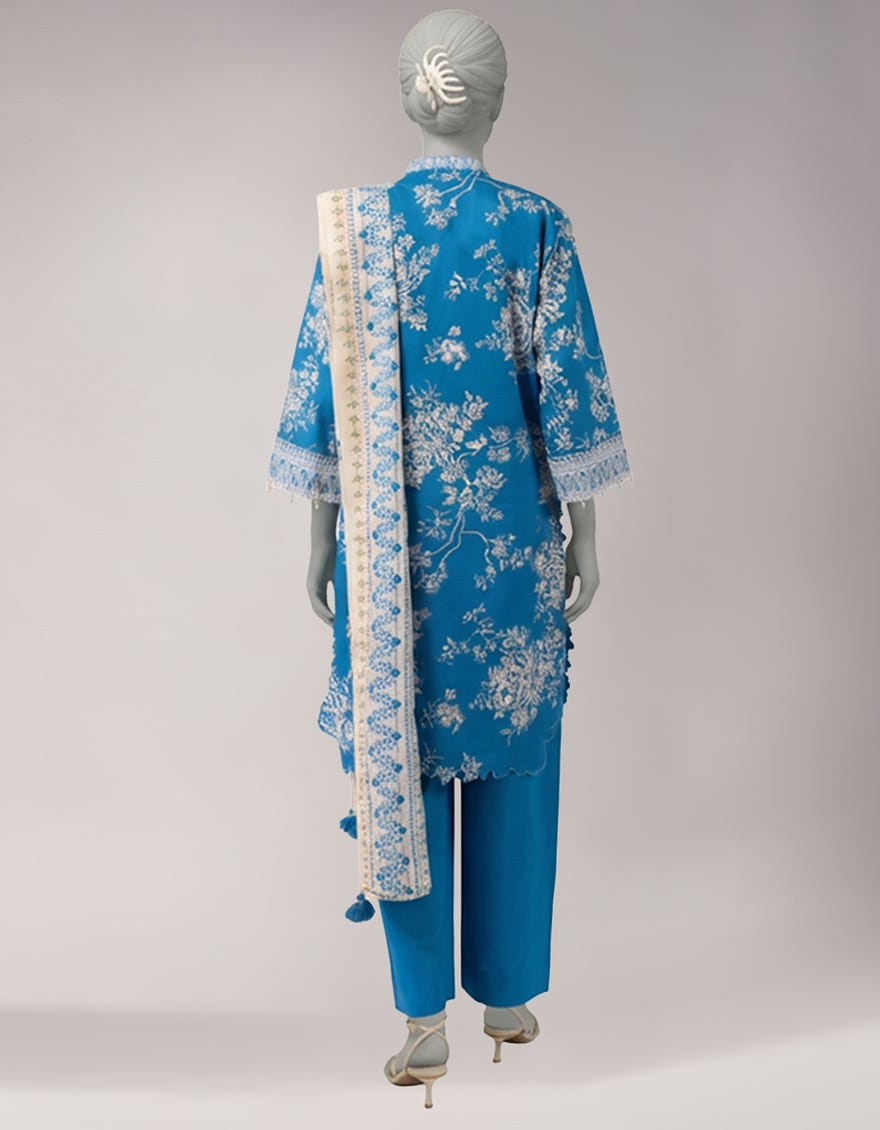 MULTICOLOR LAWN EMBROIDERED UNSTITCHED 3PC