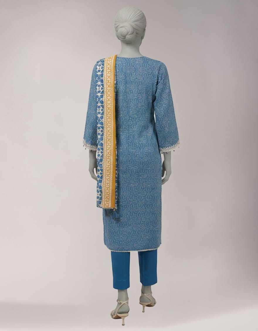 MULTICOLOR LAWN EMBROIDERED UNSTITCHED 3PC