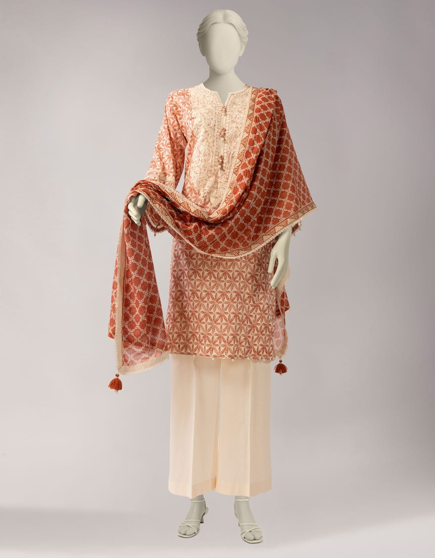 MULTICOLOR LAWN EMBROIDERED UNSTITCHED 3PC