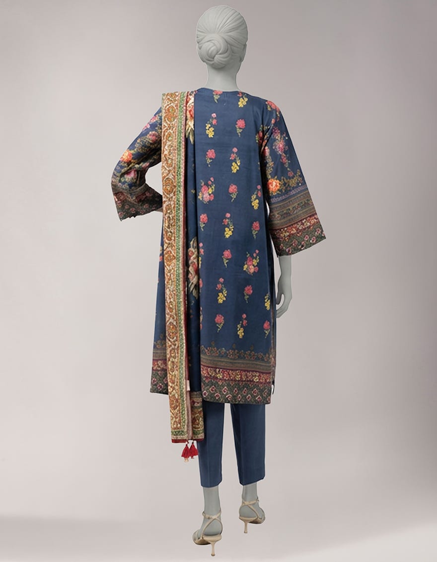 MULTICOLOR LAWN EMBROIDERED UNSTITCHED 3PC