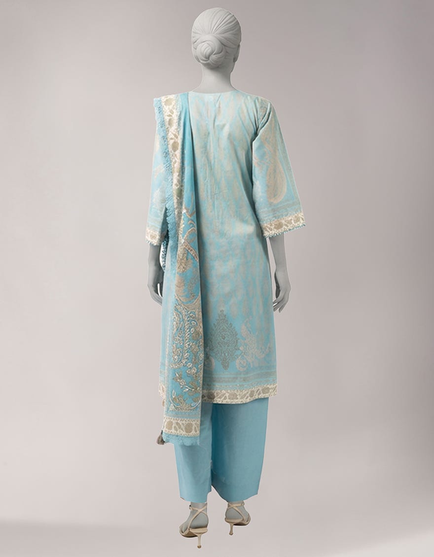 MULTICOLOR LAWN EMBROIDERED UNSTITCHED 3PC