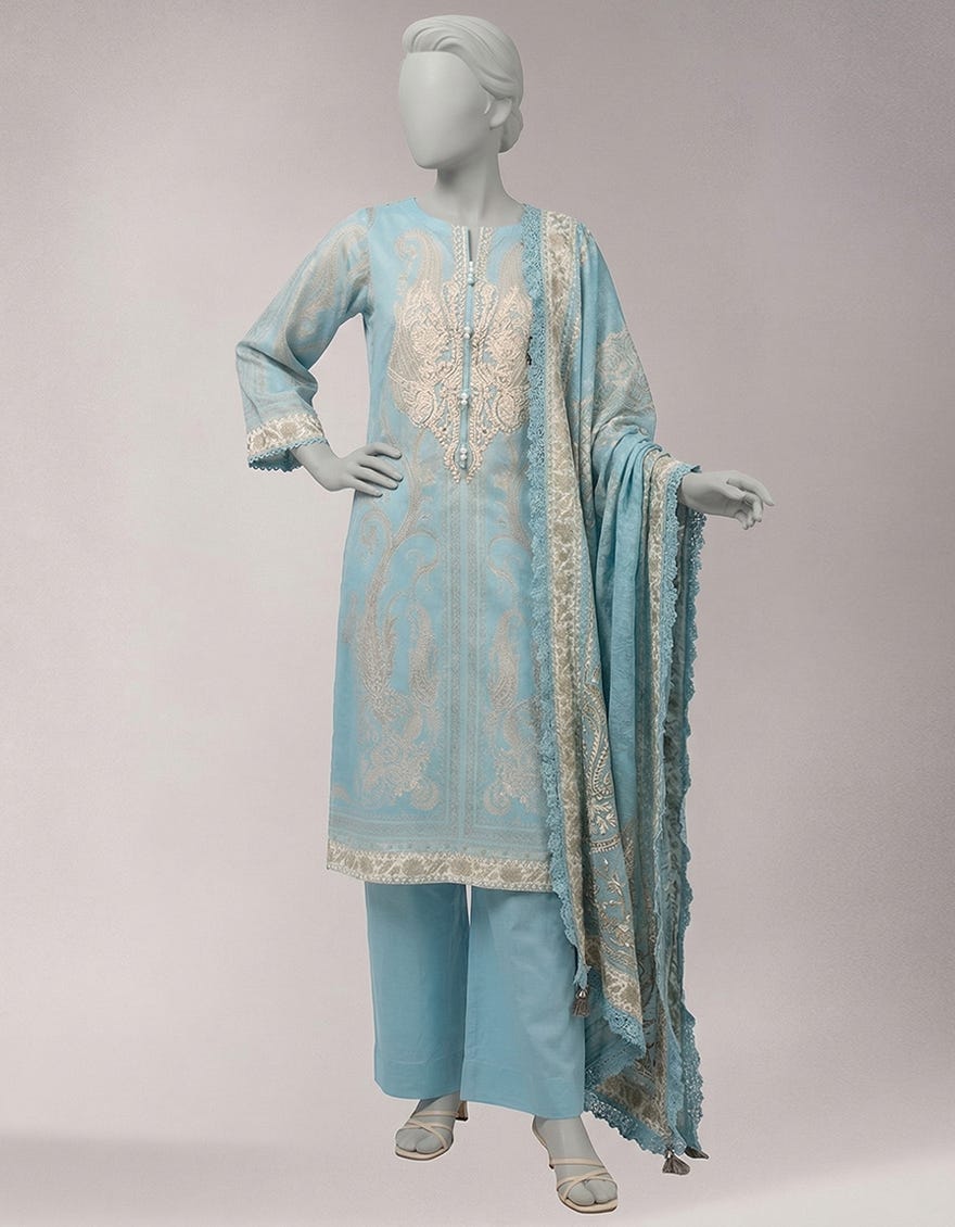 MULTICOLOR LAWN EMBROIDERED UNSTITCHED 3PC