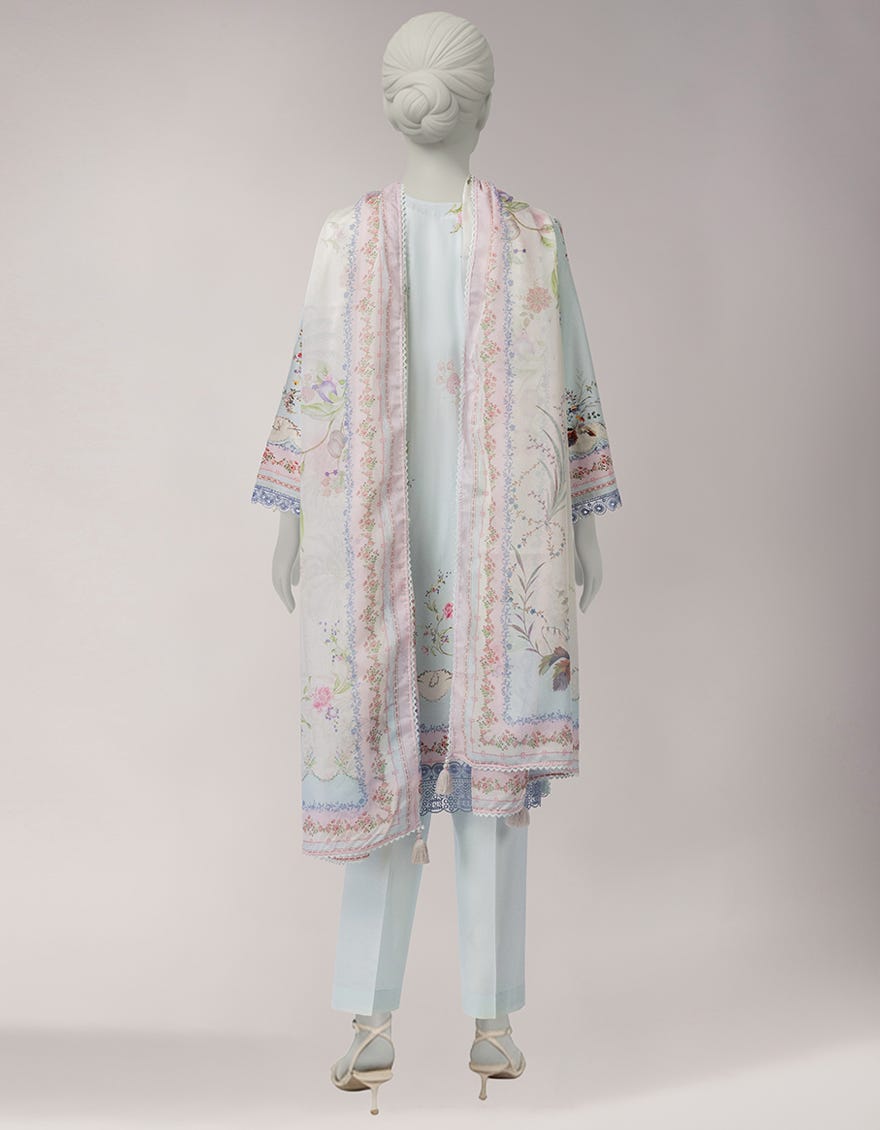 MULTICOLOR LAWN EMBROIDERED UNSTITCHED 3PC