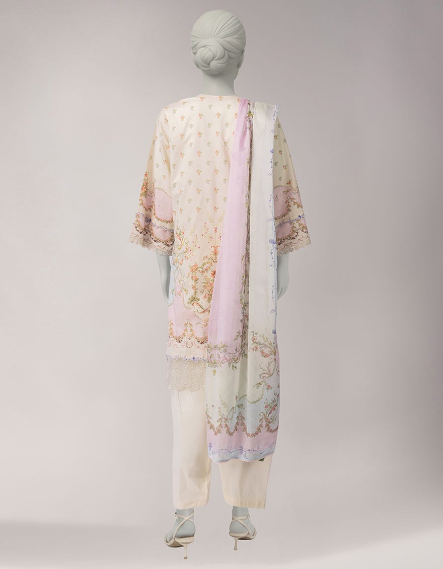 MULTICOLOR LAWN EMBROIDERED UNSTITCHED 3PC