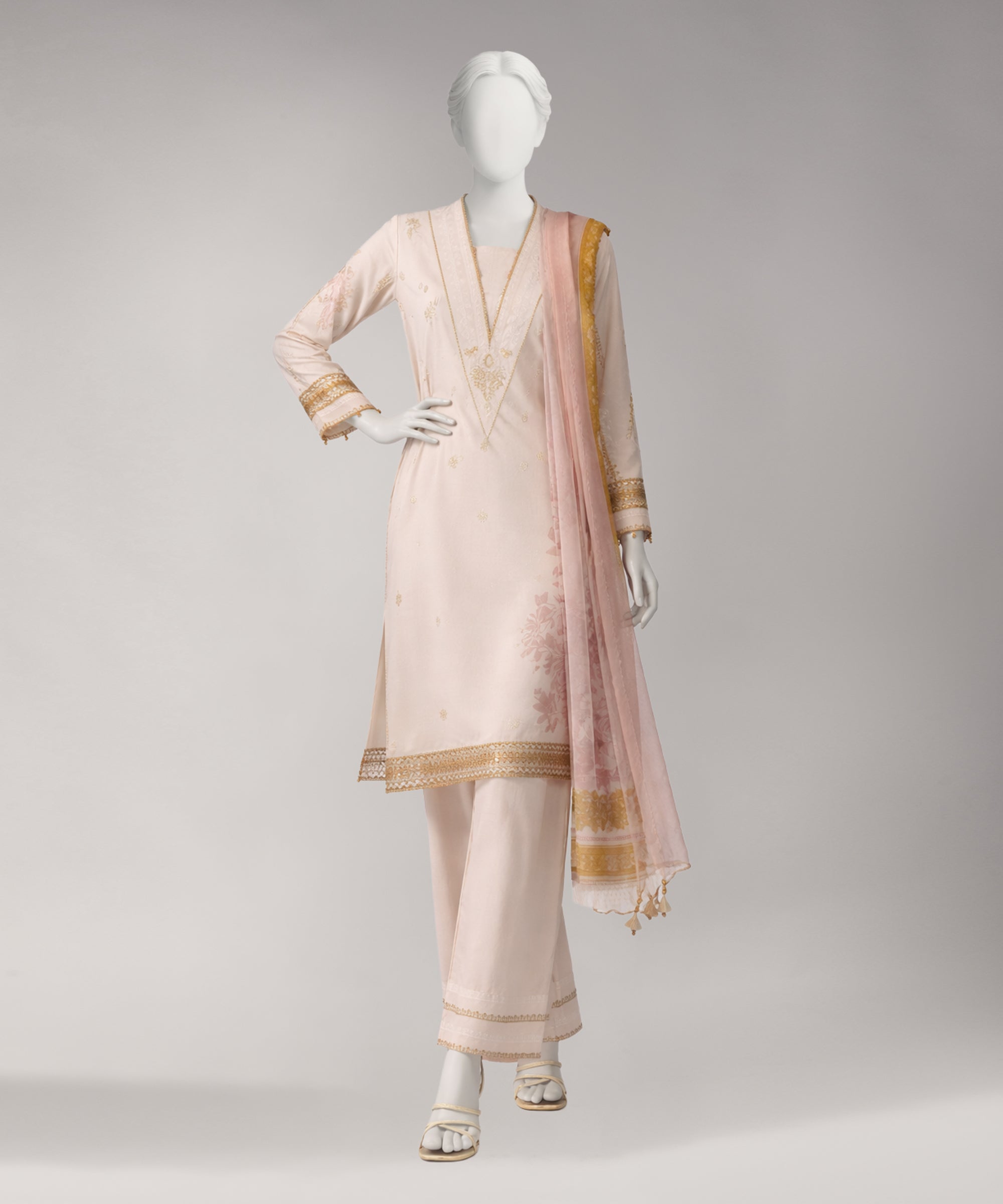MULTICOLOR LAWN EMBROIDERED UNSTITCHED 3PC
