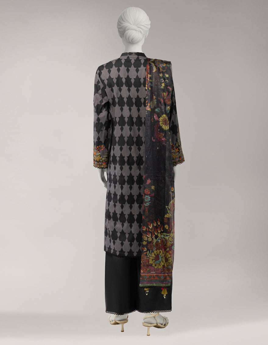 MULTICOLOR LAWN EMBROIDERED UNSTITCHED 3PC
