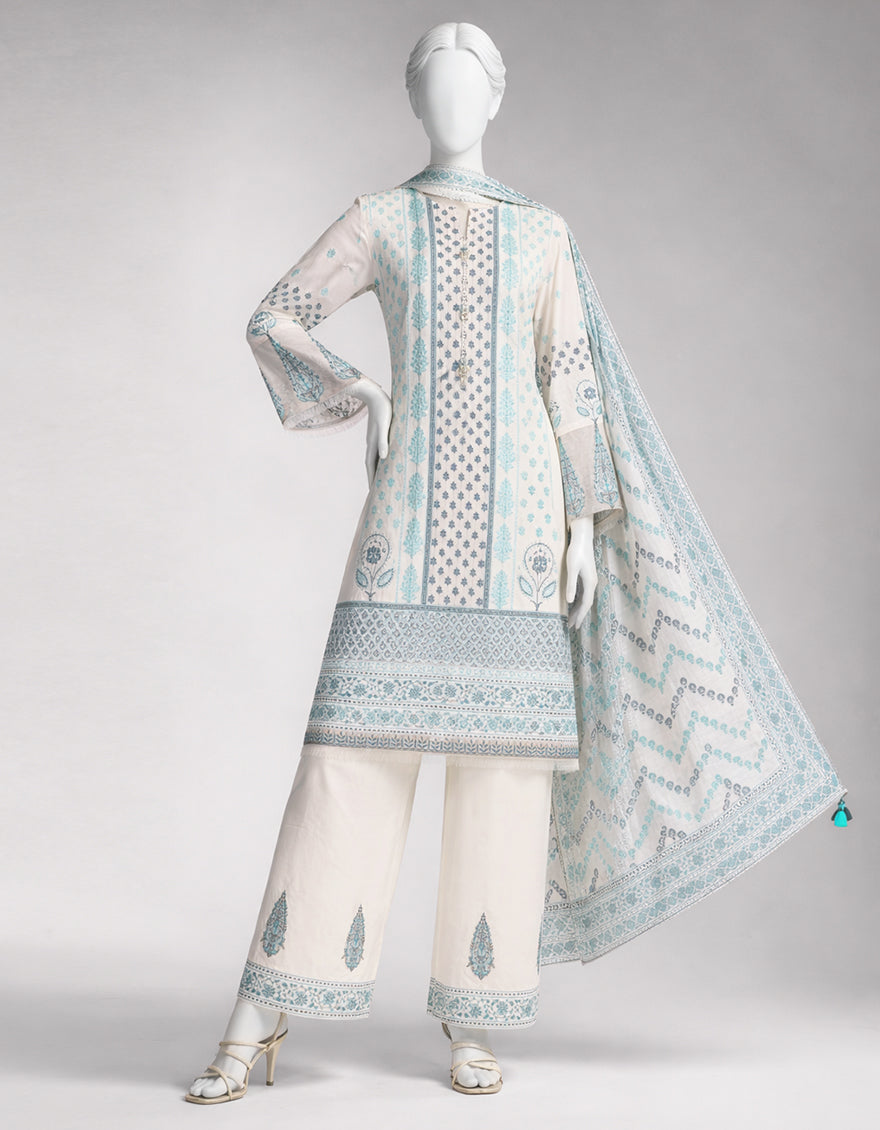 GREEN LAWN EMBROIDERED UNSTITCHED 3PC