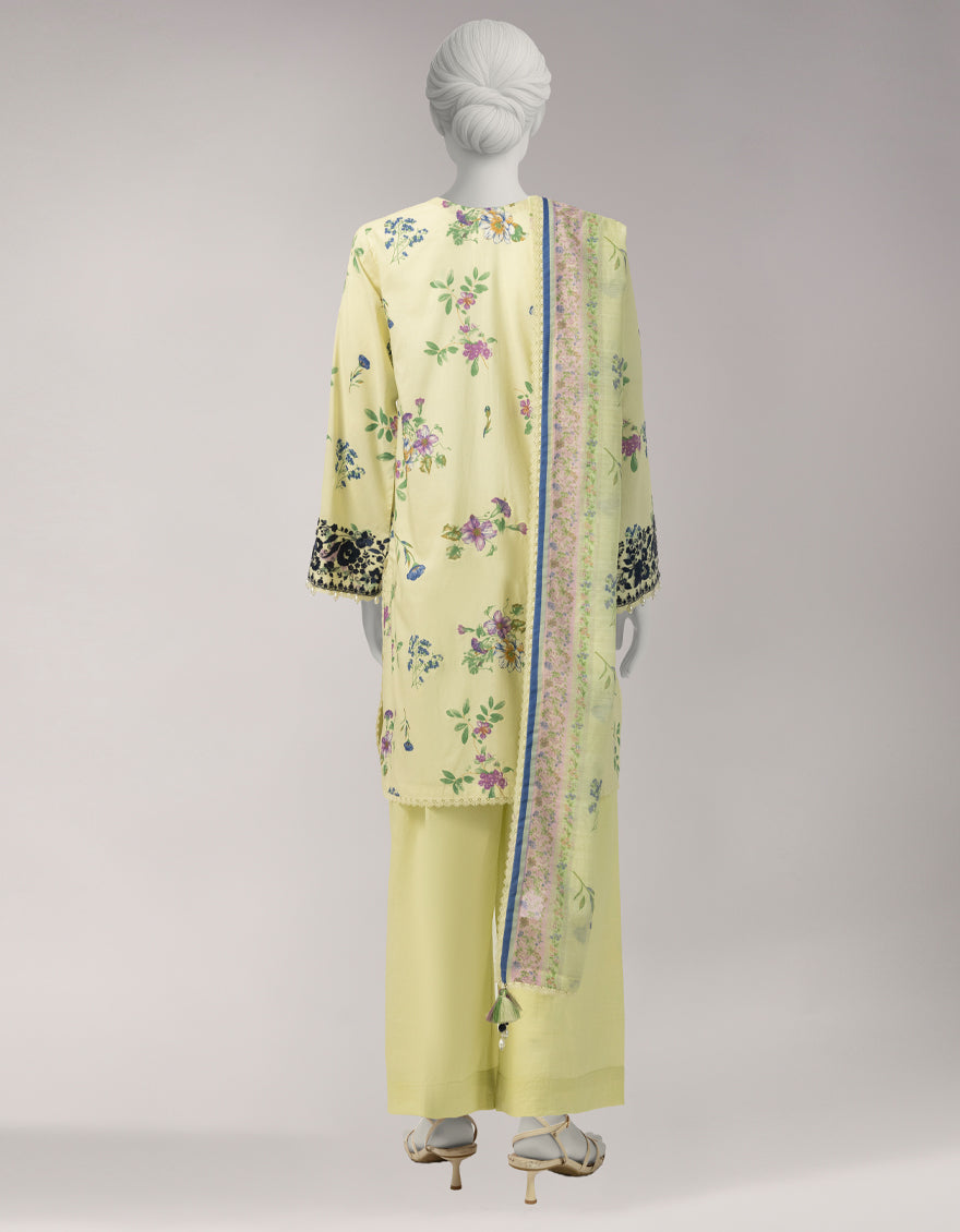 MULTICOLOR LAWN EMBROIDERED UNSTITCHED 3PC