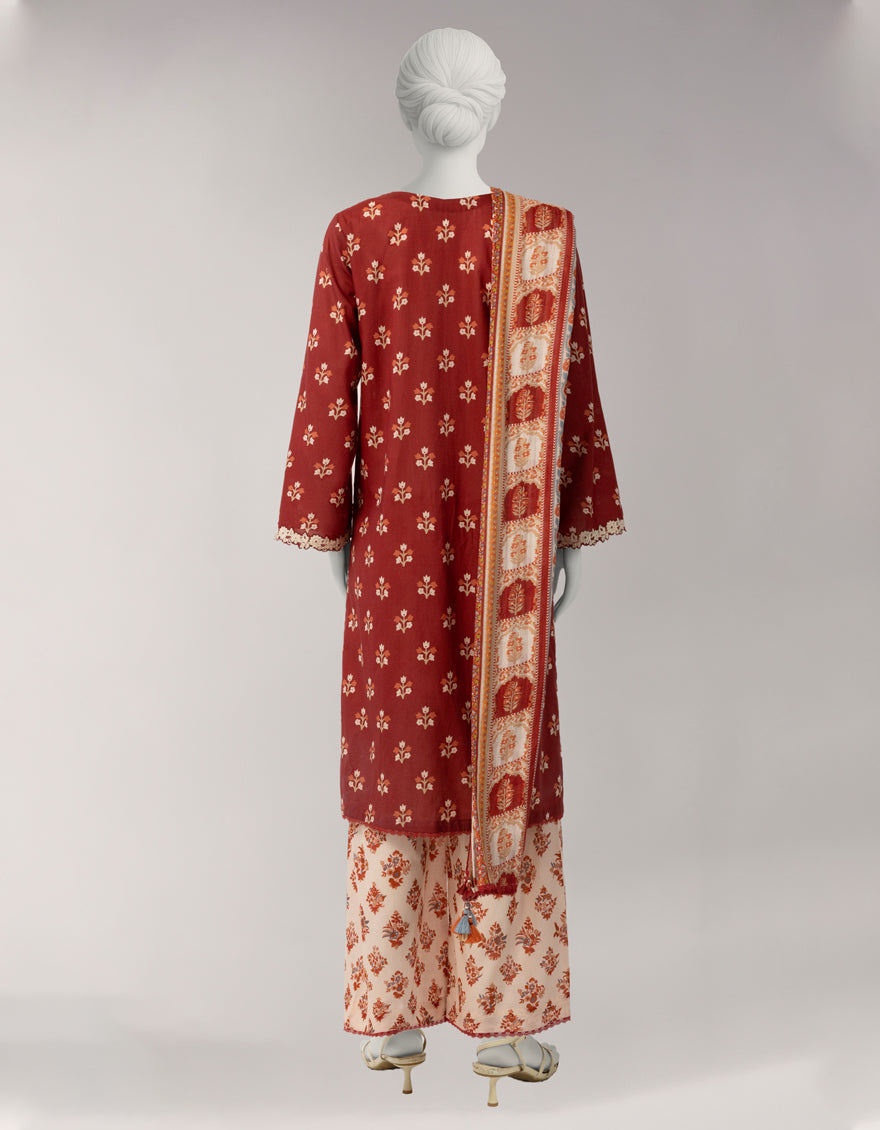 MULTICOLOR LAWN EMBROIDERED UNSTITCHED 3PC