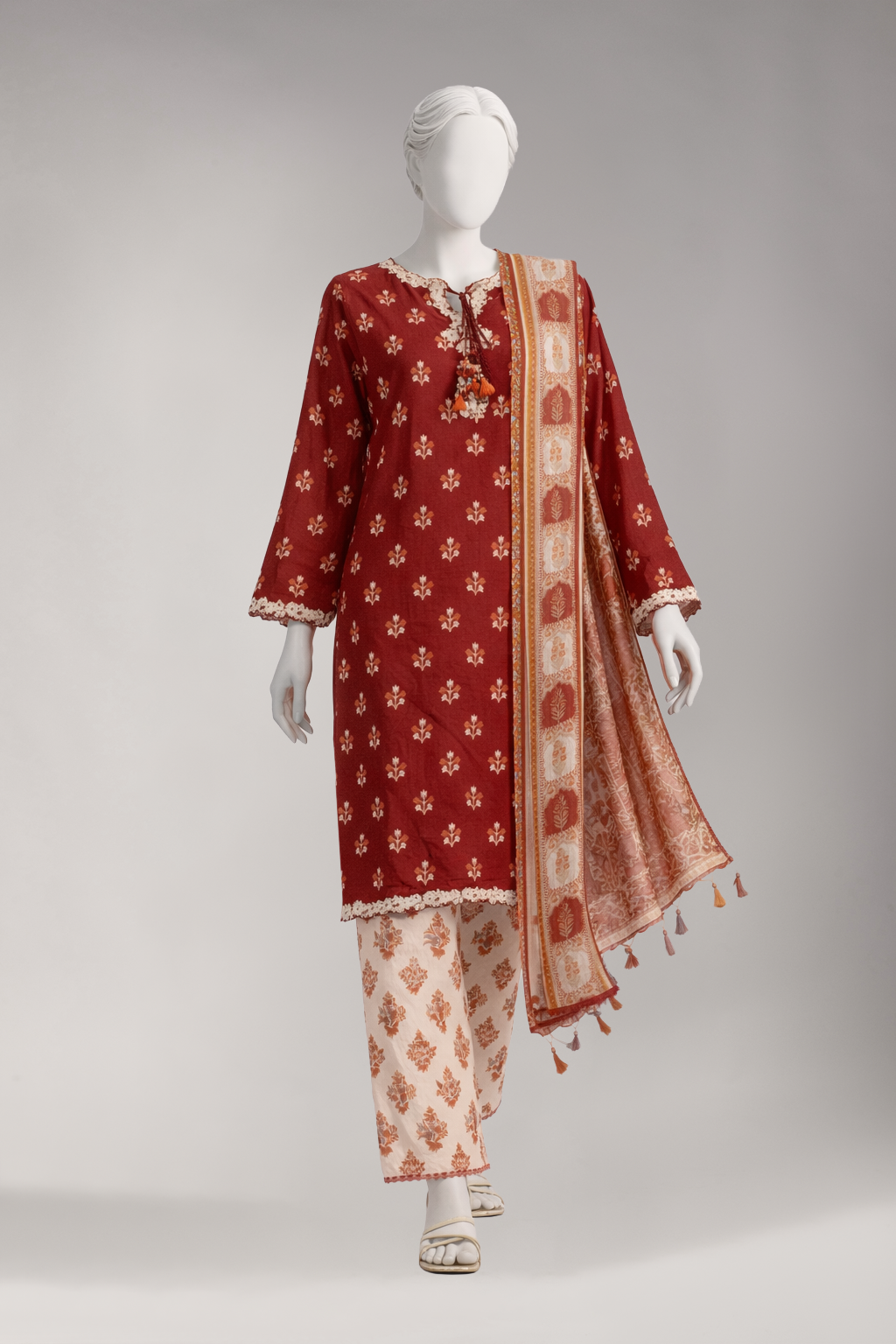 MULTICOLOR LAWN EMBROIDERED UNSTITCHED 3PC