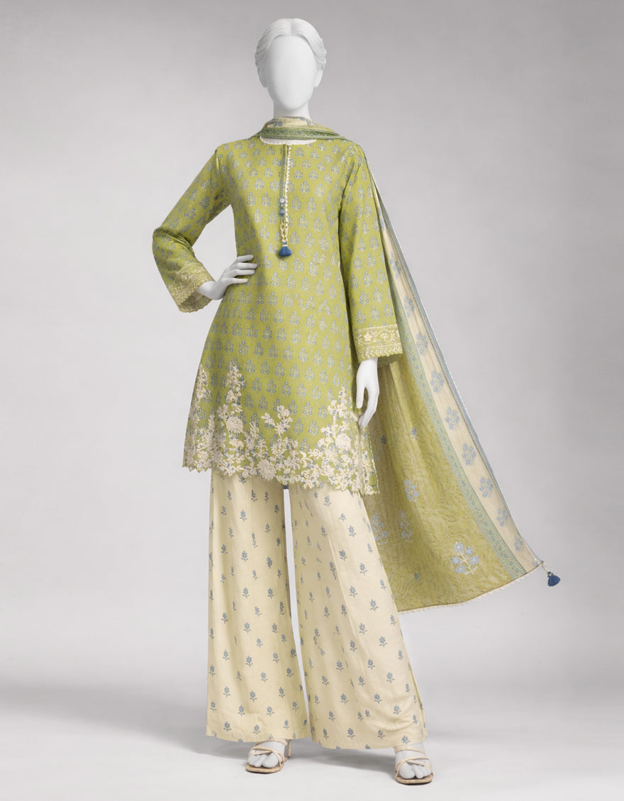 MULTICOLOR LAWN EMBROIDERED UNSTITCHED 3PC