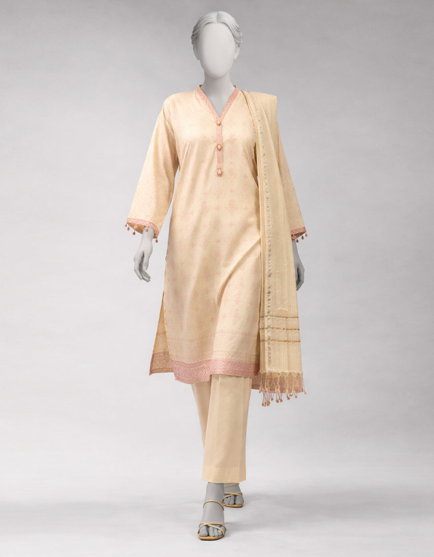 MULTICOLOR LAWN EMBROIDERED UNSTITCHED 3PC