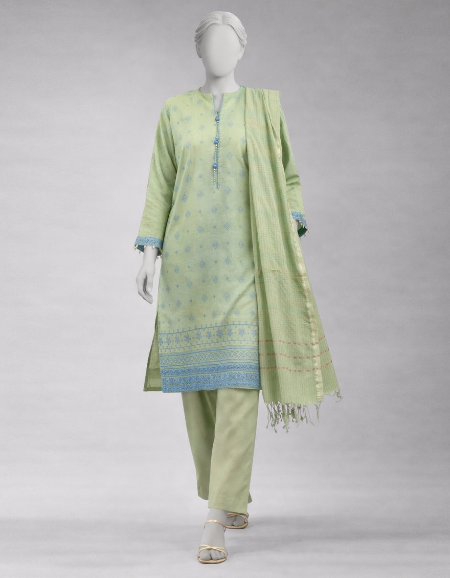MULTICOLOR LAWN EMBROIDERED UNSTITCHED 3PC