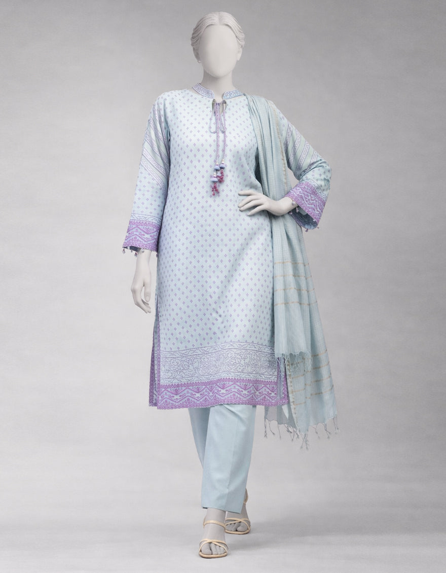 MULTICOLOR LAWN EMBROIDERED UNSTITCHED 3PC