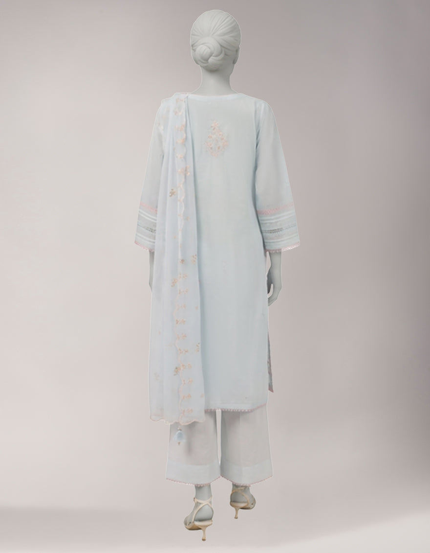 BLUE LAWN EMBROIDERED UNSTITCHED 3PC