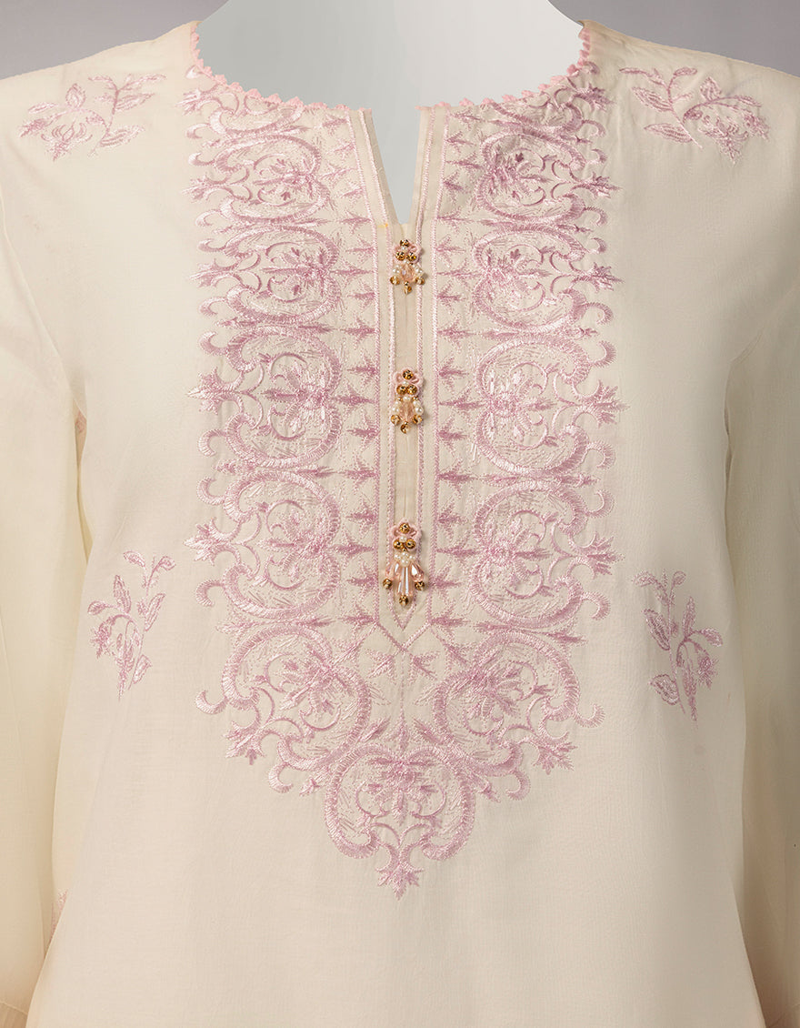 WHITE LAWN EMBROIDERED UNSTITCHED 3PC
