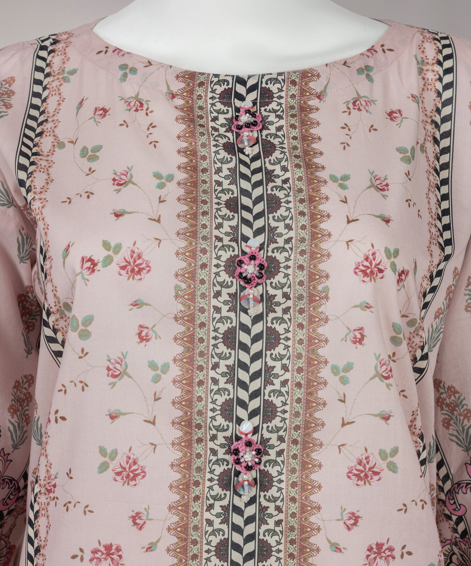 Tea Pink Lawn Digital Printed Unstitched 3Pc