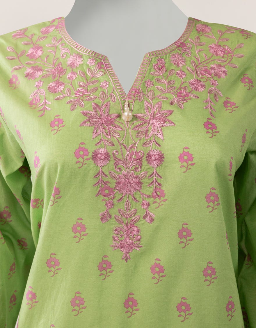 GREEN LAWN EMBROIDERED STITCHED 3PC