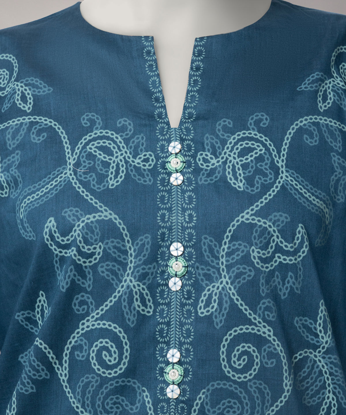 Blue Embroidered Cambric Unstitched 3Pc