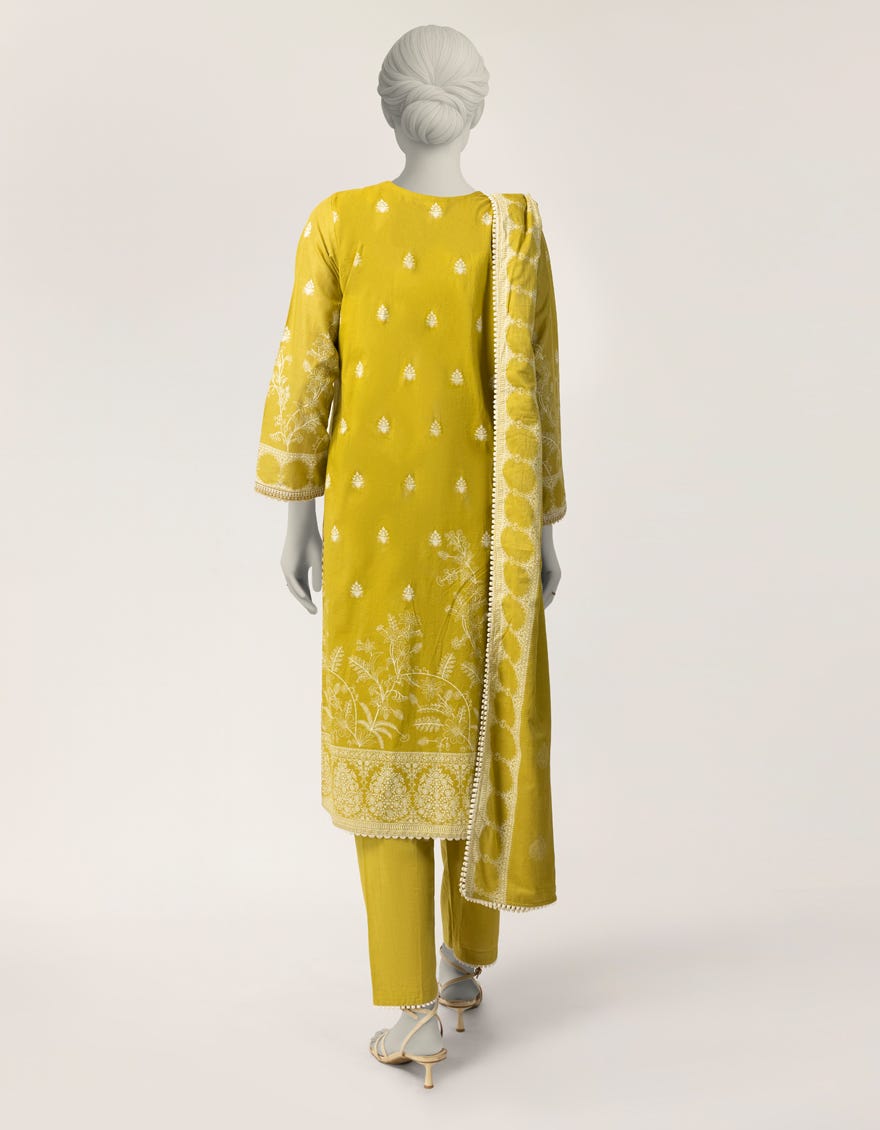 GREEN LAWN EMBROIDERED STITCHED 3PC