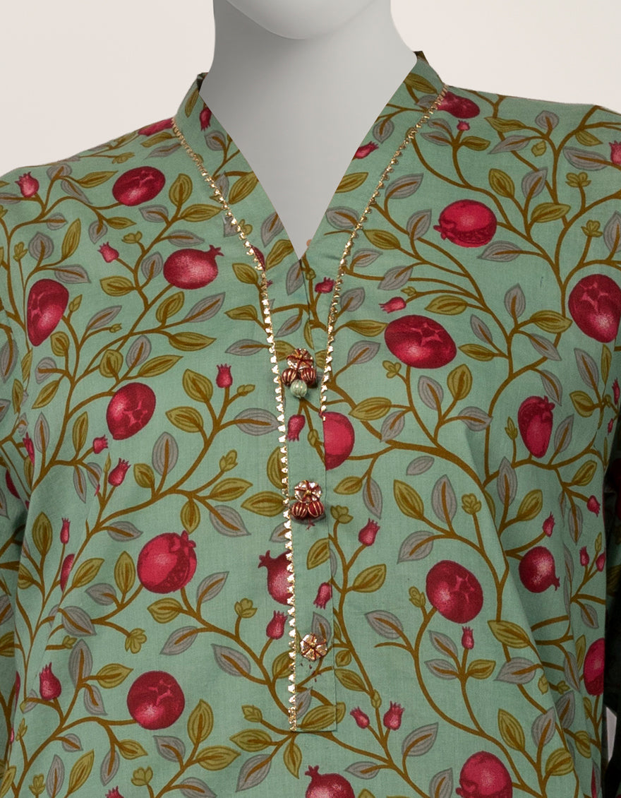GREEN LAWN PRINTED KURTA
