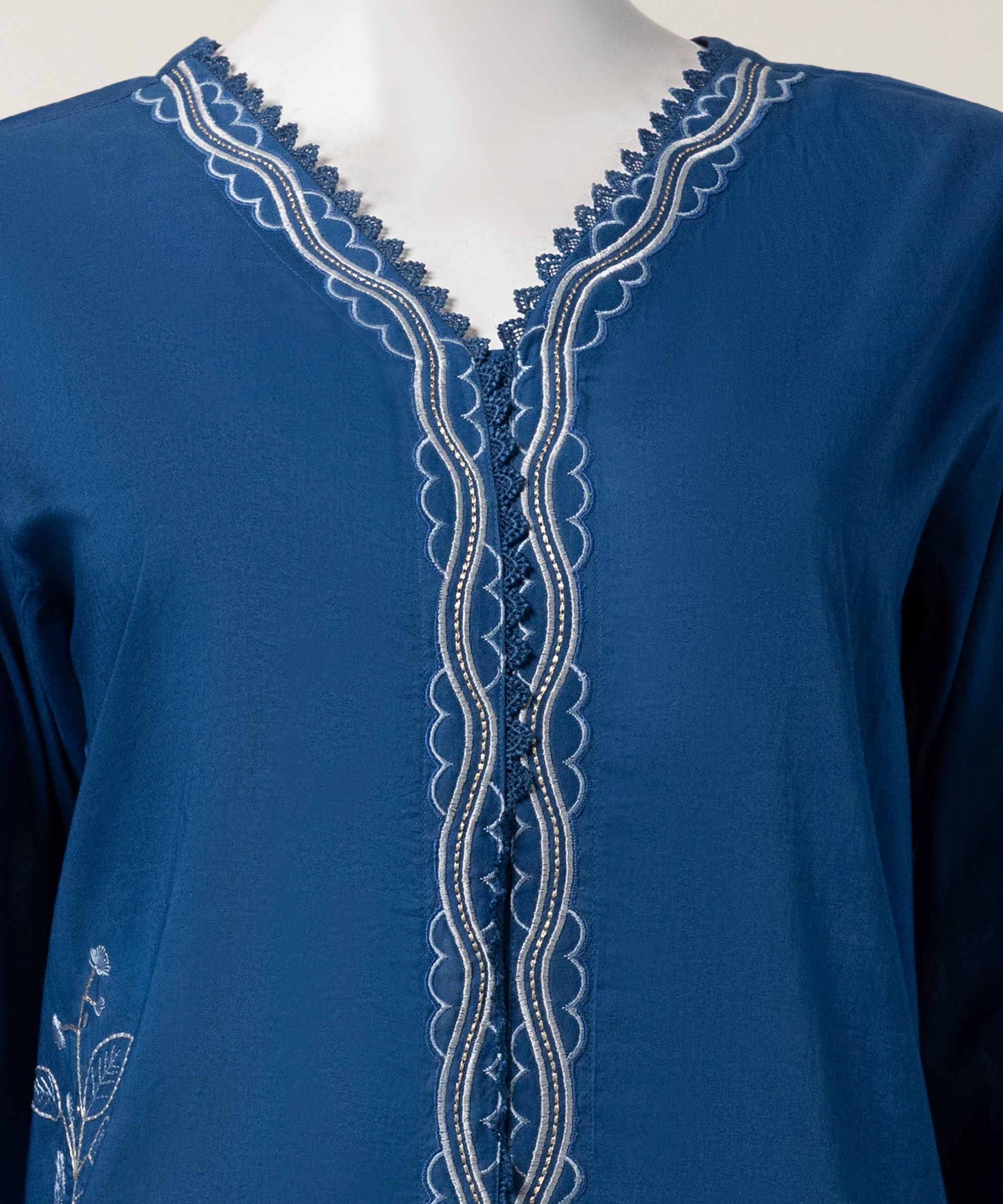 Blue Lawn Embroidered Stitched 3Pc