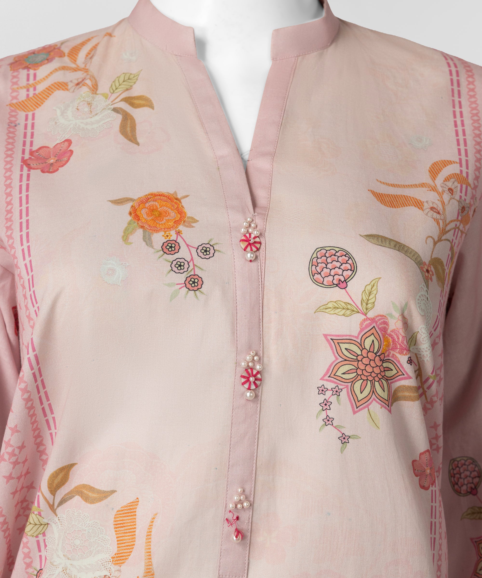 Pink Cambric Digital Printed Stitched 3Pc