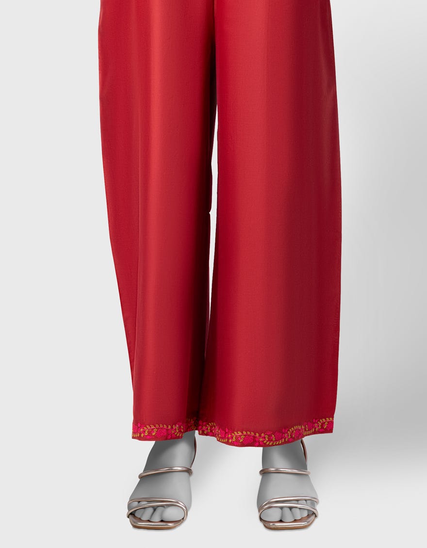 RED LAWN TROUSERS