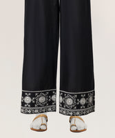 Black Lawn Casual Dyed Trousers