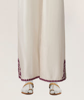 Beige Lawn Casual Dyed Trousers
