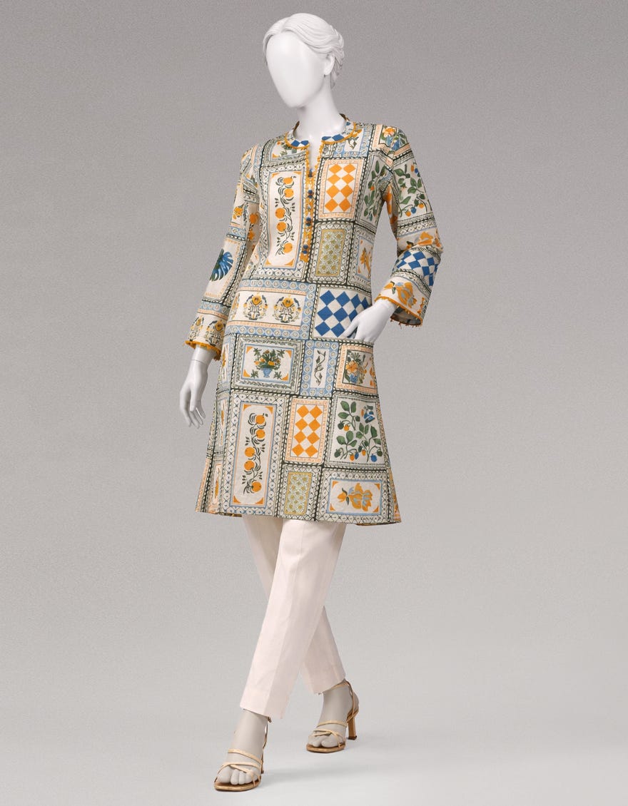 MULTICOLOR LAWN PRINTED UNSTITCHED 1PC